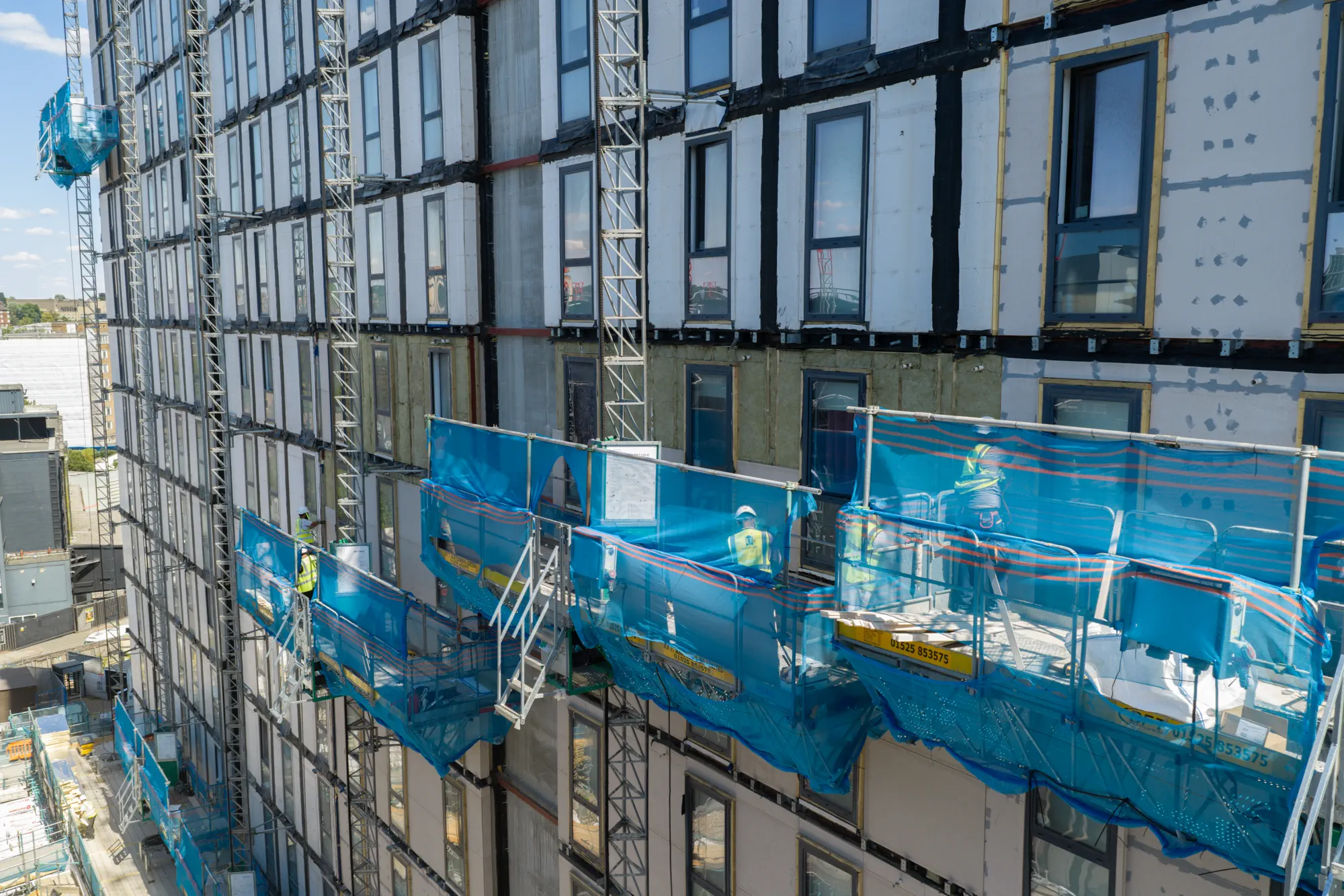 ukr-facades-grand-felda-house-wembley-project-aerial-21 Multi-storey facade installation underway across the external elevation of Grand Felda House in Wembley