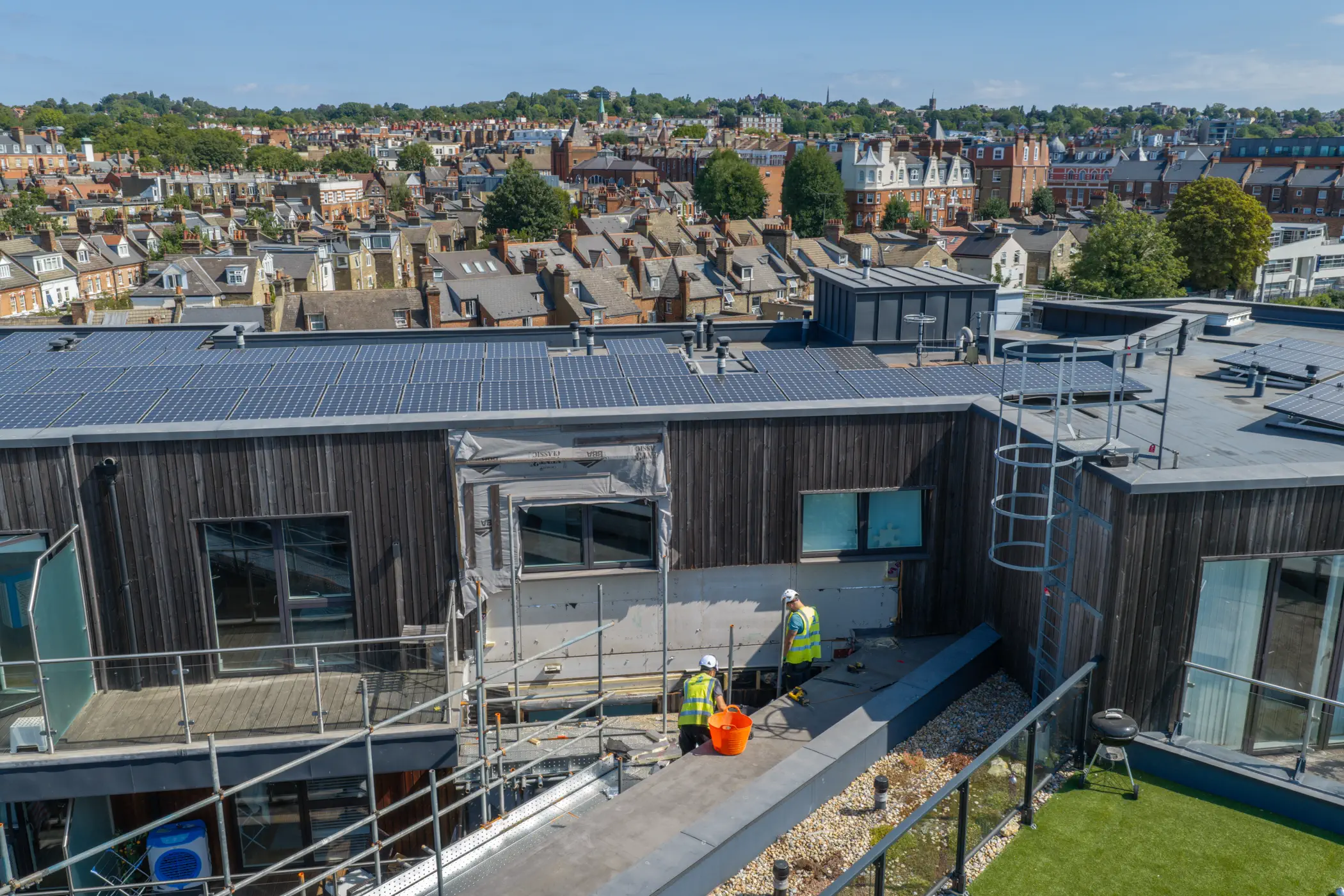ukr-facades-the-central-london-project-aerial-6 External facade works underway around the upper-storey elevations at The Central in London