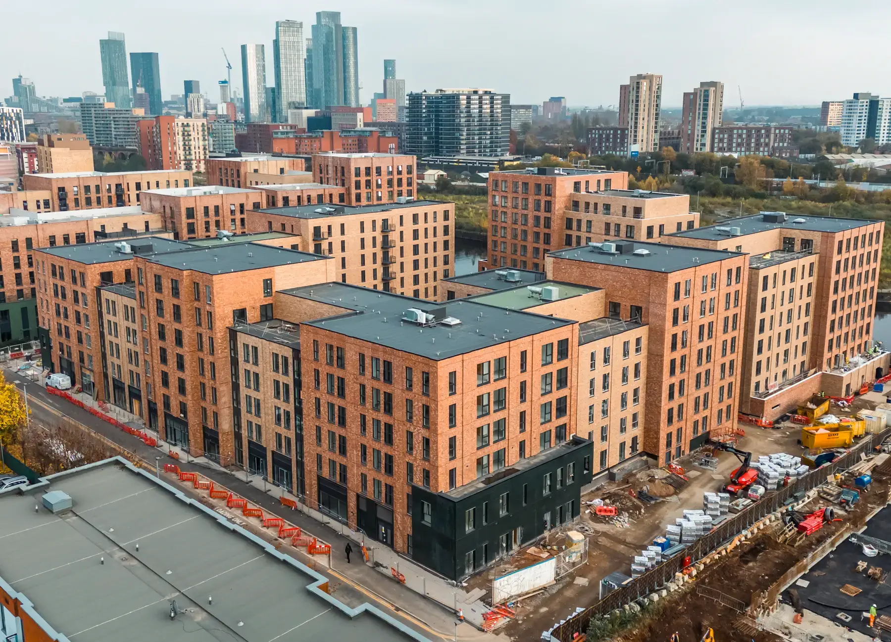 Completed Bridgewater Wharf residential development in Manchester