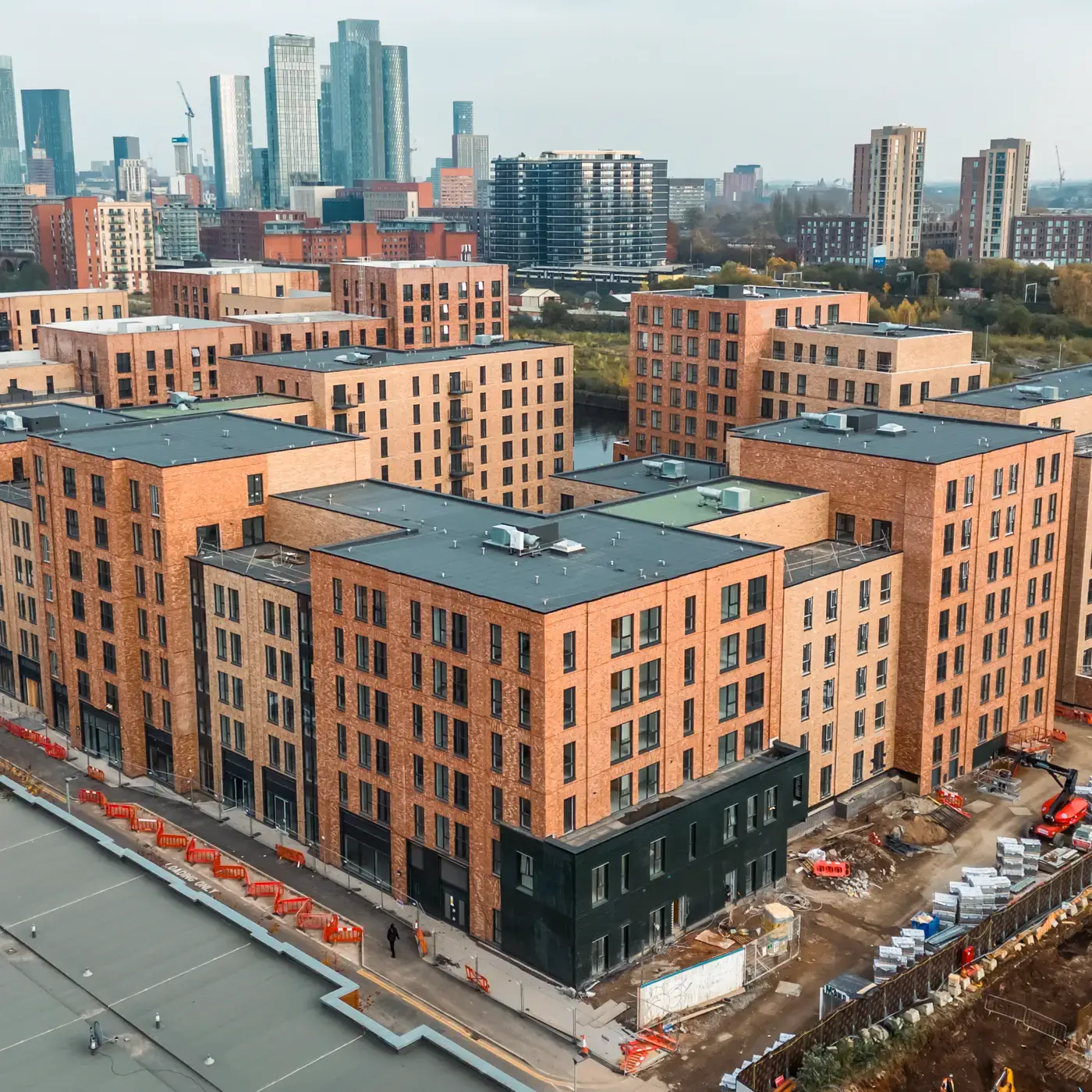 Completed Bridgewater Wharf residential development in Manchester