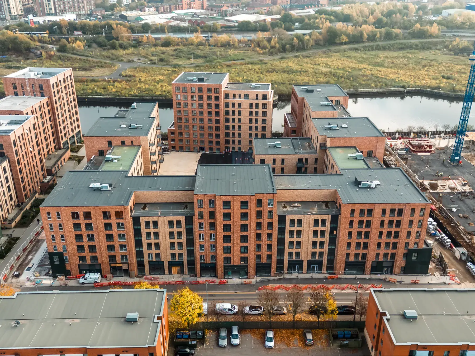 ukr-facades-bridgewater-wharf-salford-3 Completed brick facades across the Bridgewater Wharf residential development in Salford