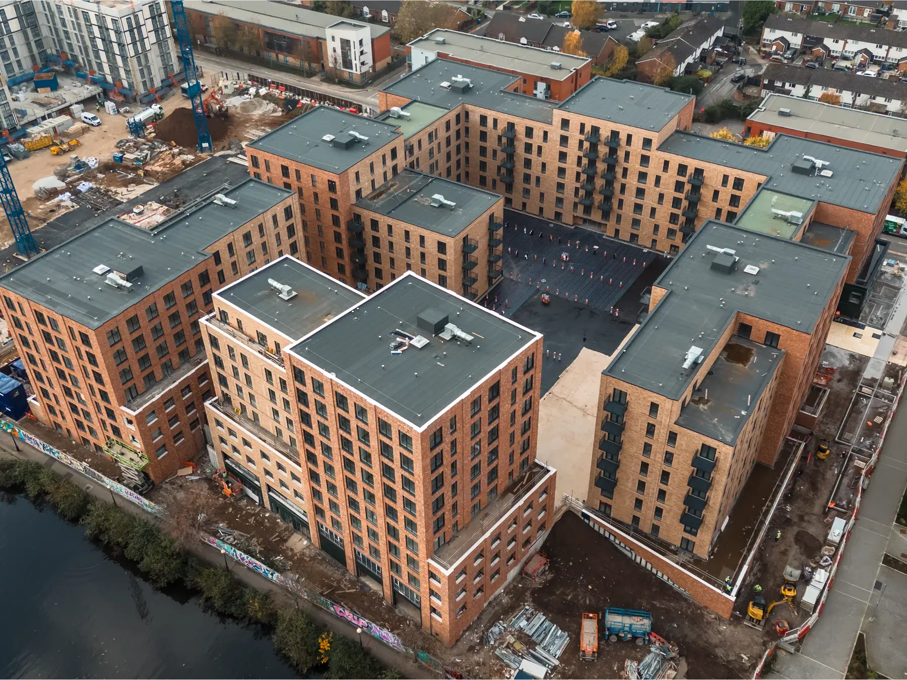 ukr-facades-bridgewater-wharf-salford-7 Bridgewater Wharf new-build residential development with completed brick facades